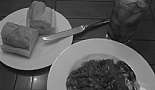 Food and Drink - Click to view photo 110 of 224. Red Beans and Rice, French Bread and Iced Tea with Lemon and Fresh Mint Leaves