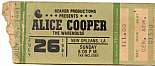Concert Ticket Stubs - Click to view photo 2 of 19. Alice Cooper - The Warehouse, New Orleans, LA - July 26, 1981