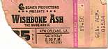 Concert Ticket Stubs - Click to view photo 4 of 19. Wishbone Ash - The Warehouse, New Orleans, LA - 1981