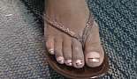 Black and Gold toe nails
