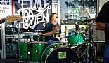 Billy Blanke (drums). Coscino's Free Mardi Gras Concert, Mandeville, LA - February 26, 2011