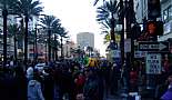 People are swarming to Canal Street for the New Olreans Saints Victory Parade. - New Orleans, LA