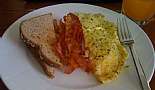 Bacon, Eggs and Wheat Toast