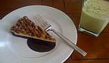 Chocolate caramel cheesecake and eggnog...
