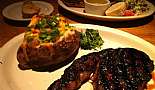 Hawaiian Ribeye Steak and a Loaded Baked Potato from Houston's Restaurant in Metairie, LA