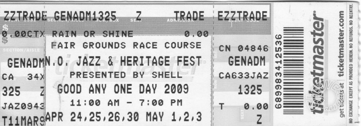 Concert Ticket Stubs